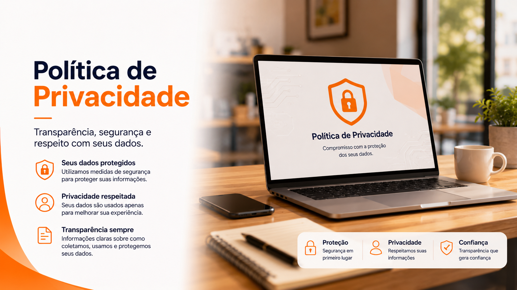 Capa da página Política de Privacidade